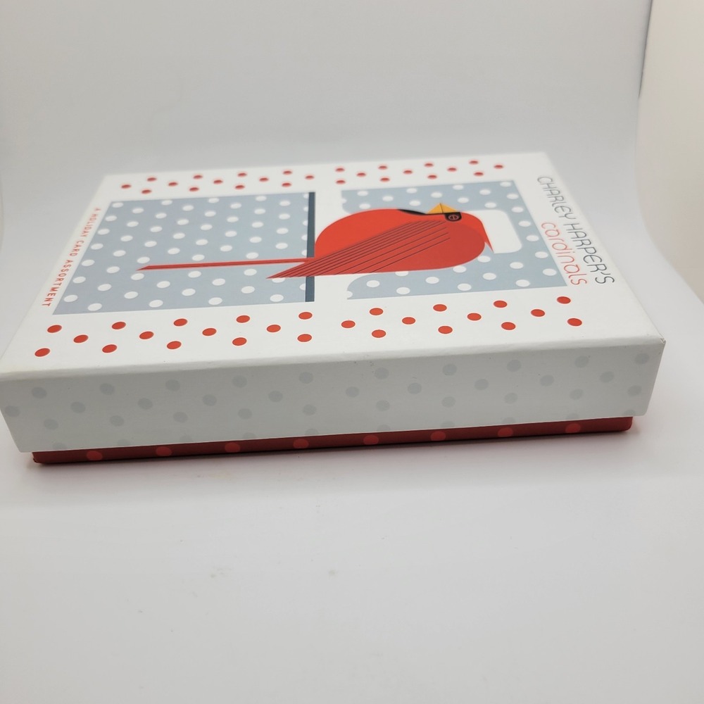 Charley Harper Cardinals Holiday Card Storage Box 7.25x5.25 Box Only - Picture 5 of 7